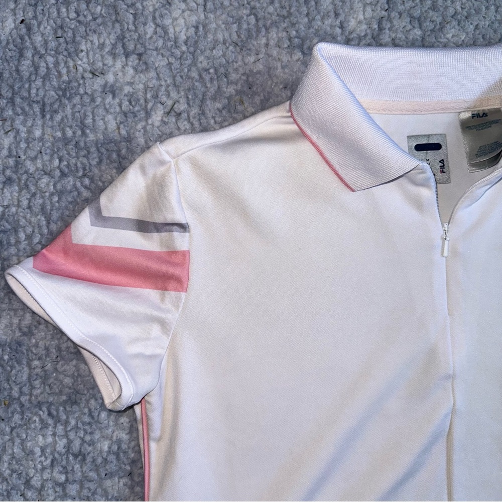 Vintage FILA Quarter-Zip Athletic T-shirt Size M - Picture 5 of 7